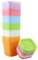 KINGLAKE 24 pezzi 7X8cm vasi plastica per piante, vasi da fiori per vivai con vassoi, vasi da fiori a scacchi, vasi da fiori colorati, 6 colori