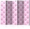 murando Raumteiler Foto Paravent Glamour 225x172 cm beidseitig auf Vlies-Leinwand bedruckt Trennwand Spanische Wand Sichtschutz Raumtrenner Design rosa Diamant Ornament Lederoptik f-C-0097-z-c