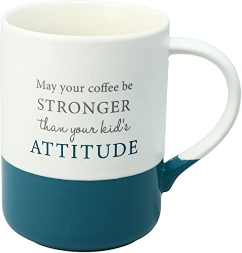Pavilion - 18 oz Large Coffee Cup Mug - May Your Coffee Be Stronger Than Your Kid's Attitude