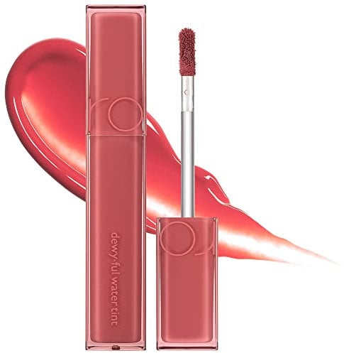rom&nd brillo de labios con tinte de agua tinte de labios de larga duración | Brillo labial hidratante natural MLBB | 0.18 fl oz, 01 en coral