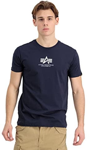 ALPHA INDUSTRIES Herren Basic T Ml T-Shirt, Blau (Rep.blue), XL