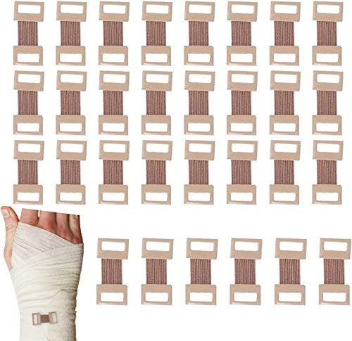 Bandage Wrap Clip,Clip per Bendaggio Elastico,Clip di Bendaggio Estensibi,Stretch Metal Clips Sostanze Sostituibile Clip di Fissaggio per Varie Fasciatura(30PC)