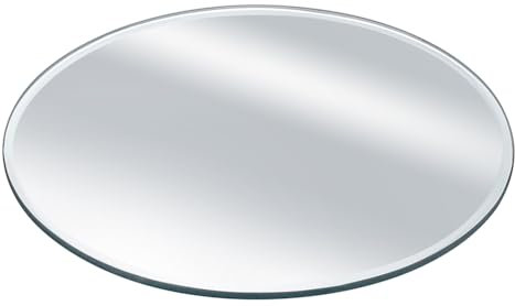 FINGERINSPIRE Redondo 15cm Biselado Espejo Cristal 3mm Espesor Espejo Redondo Paneles Aspecto Moderno Estético Espejo Espejos Cristal para Decoración Paredes, Figuras Cristal Coleccionables Display