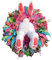 Türkranz Ostern Türkranz Ganzjährig Türkranz Modern Ostern Deko Türdeko Osterdeko Ostern Kranz mit Ostereier Osterhase Osterkranz Blumen Kränze Girlande Wandkranz Türkranz (H-Multicolor, One Size)