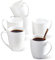 White Thin Over 45% Bone Content Fine Bone China Coffee Mugs 10 oz, Lightweight Porcelain Cups for Espresso Latte Mocha Cappuccino, Luxury Ceramic Tea Cup, Set of 6 Dishwasher Microwave Freezer Safe