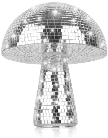 Disco Pilze,Disco pilz gro,Spiegel pilz Disco,Disco Pilze Silber,discokugel deko,Disco Pilze für Heimdekorationen, Bühnenrequisiten, Spielzubehör, Schulfeste, Partyartikel und Zubehör