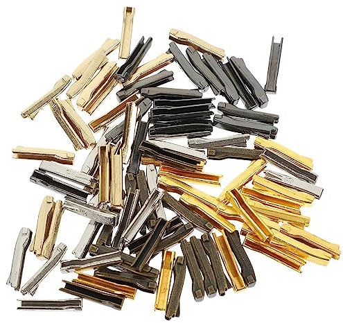 EXCEART 50 Paar Reißverschluss-Stecker Reißverschluss-Ersatz Metall-Reißverschluss-Kopf Reißverschluss-Stopper Goldene Jacke 2-Wege-Reißverschluss Goldendoodle-Zubehör