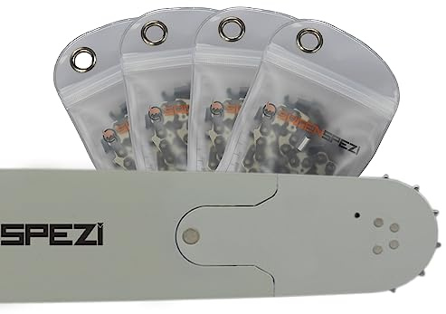 Sägenspezi Schwert mit 4 Vollmeißelketten 75 cm .404 92 TG 1,6 mm passend für Dolmar Kettensägen 144 152 153 166 CC CT CA