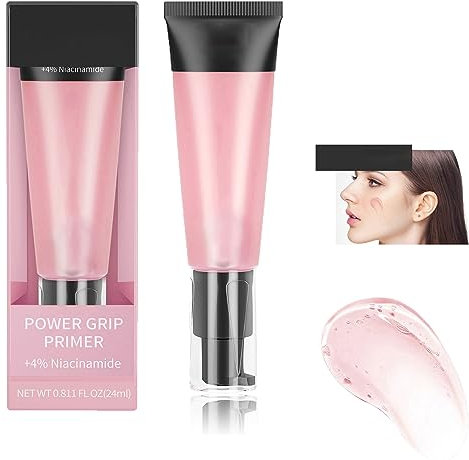 Power Grip Primer,Feuchtigkeitsspendender Foundation,Langanhaltende Feuchtigkeitsspendende Grundierung mit Hyaluronsäure,für die Haut zur Ölkontrolle, verwischt Unvollkommenheiten und reduziert