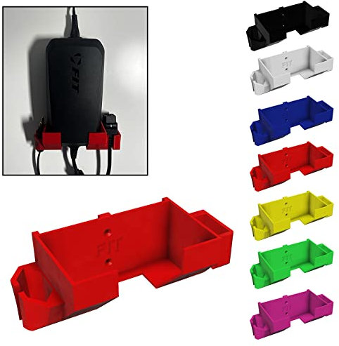 R-Satz Shop Wandhalterung passend für FIT 2.0 Biketec eBike Ladegerät (Rot)