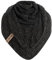 KNIT FACTORY - Dreiecksschal Sally - Damen Strickschal mit Wolle - Grob gestrickten Schal - Hochwertige Qualität - XXL Schal - 220x85 cm - Schwarz/Anthrazit