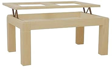 ojemar international Mesa Centro Tapa Cristal Elevable