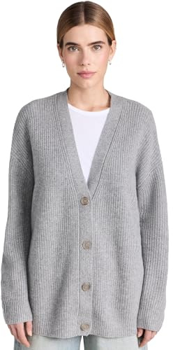 Jenni Kayne Women's Cashmere Cocoon Cardigan, Heather Grey, XXS