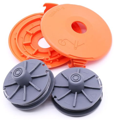 SWNKDG 2 Stücke Ersatz Fadenspule 5307-20 und Trimmer Spulendeckel 05343-20 für Gardena;Ersatzteil für 9805-9809, 9827, 8846, 8847, 8848, 9870, 9872, 9874;Spulendeckel für 9807, 9808, 9809