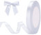 G2PLUS White Stain Ribbons - 22M Thick Fabric Gift Wrap Ribbons for Crafting, Wedding & Valentine's Day Decoration
