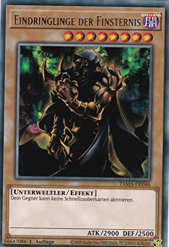 TAMA-DE046 - Eindringlinge der Finsternis - Rare - 1. Auflage - Deutsch - Tactical Masters - mit LMS Trading Fieldcenter-Karte Yugioh