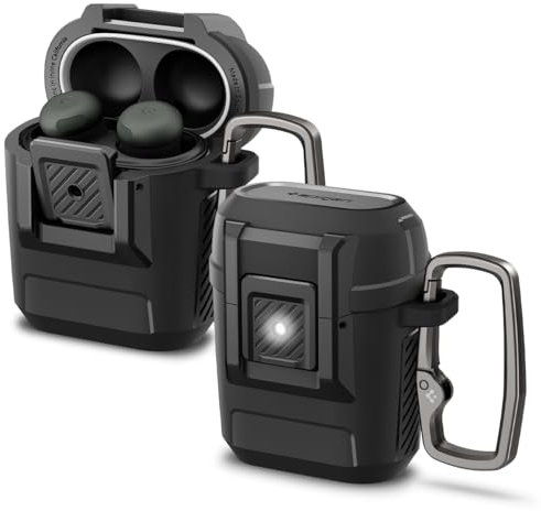 Spigen Lock Fit Case Compatible with Google Pixel Buds Pro 2 (2024) and Google Pixel Buds Pro 1 (2022) - Matte Black