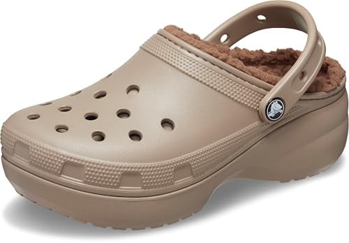 Crocs Classic Platform Lined Clog Mushroom Size 6 UK Women