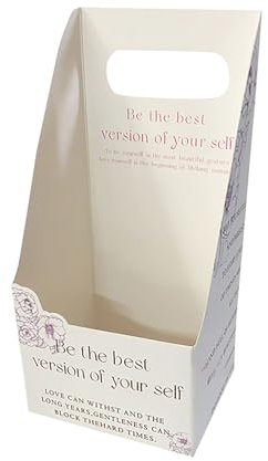 YWJewly Blumentopf Wasserspeicher Ihre Blumengeschenke zum Muttertag mit der exquisiten tragbaren Frühlings-Papierbox für Handsträuße Kleine Übertöpfe Innen (White, One Size)