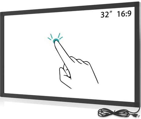 Senisway 81,3 cm (32 Zoll) Multi-10-Punkt-IR-Touchscreen-Overlay, Infrarot-Touchscreen-Rahmen ohne Glas