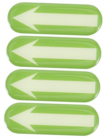 GLEAVI 4 Stück Im Dunkeln leuchtende Autoaufkleber Warnschild für die Autosicherheit reflektierender Aufkleber für die Autosicherheit nachtleuchtende aufkleber Nachtleuchtaufkleber