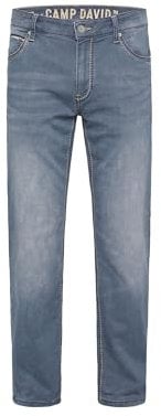 Camp David Herren Jeans CO:NO Comfort Fit Grey Blue Used Jogg 34 32