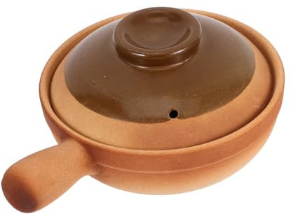 Alipis Cazuela De Cerámica De 850 Ml Con Tapa De Barro Para Sopa Gachas Y Estofado Utensilios De Cocina Multifuncionales