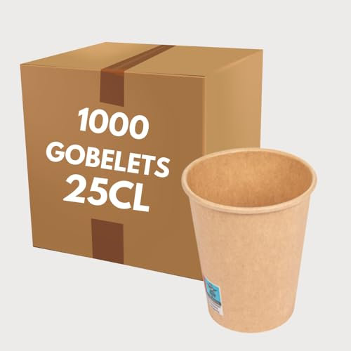 COVR Gobelets kraft (25cl - 8 oz / 1000 unités)