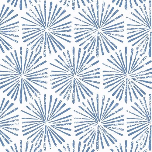 Guvana Peel and Stick Wallpaper Blue and White Wallpaper Geometric Contact Paper for Cabinets Drawer Striped Wallpaper Peel and Stick Modern Self-Adhesive Wallpaper for Bathroom Bedroom 17.3''×118''
