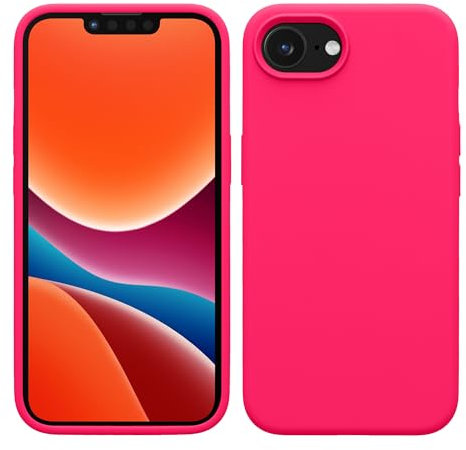 kwmobile Cover per Apple iPhone 16e Custodia - Back Case per Smartphone in Silicone TPU - Protezione Gommata - rosa shocking