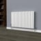 Lux Heat White Oval Horizontal Double Panel Designer Radiator 600mm (H) x 960mm (W)