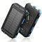 Banco de Energía Solar Portátil 8000mAh – Power Bank Solar con Linterna LED Doble, 2 Puertos USB, Carga Solar y USB – Impermeable, Ideal para Camping, Emergencias y Viajes