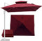 BLGVGKLPNT Auvent de Rechange pour Déporté Parasol de Terrasse, 3 x 3 m, 2.5 x 2.5 m Auvent de remplacement pour parasol de 8 baleines,Carré Toile de Rechange (Bordeaux,3×3M(9.8ft×9.8ft))
