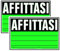 Cartello Area AFFITTASI 2 Pezzi - 20x30cm - PVC Ultra Resistente - Fori preforati - Impermeabili, Resistenti al Sole, non Facilmente Deformabili (Cartello-2)
