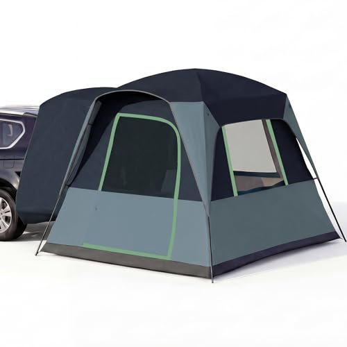 NIUEVLRS Heckzelt 4/6 Personen SUV Zelt zum Campen, Heckklappenzelt für SUVs, Tragbares LKW-Zelt für PKW, SUV und Vans, 3000mm Wasserdicht Familienzelt für Auto Reise Camping, 300x240x220cm