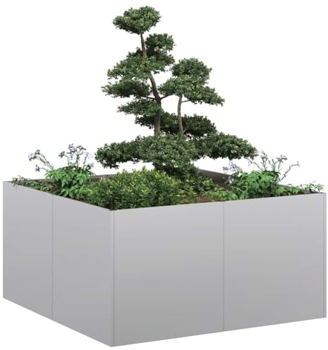 Generico Fioriera 80x80x40 cm in Acciaio Zincato,Casa e Giardino,Prato e Giardino,Giardinaggio,Vasi e fioriere-860743