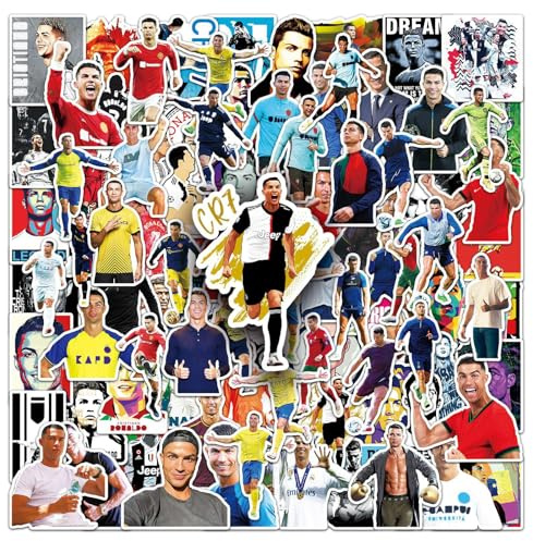 102 Aufkleber cr7 Fußballstar aufkleber Fußball sticker set Fussball sticker Wasserfeste für Gitarren,Gepäck,Erwachsene