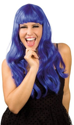 Damenlanghaarperücke blau KBO85876