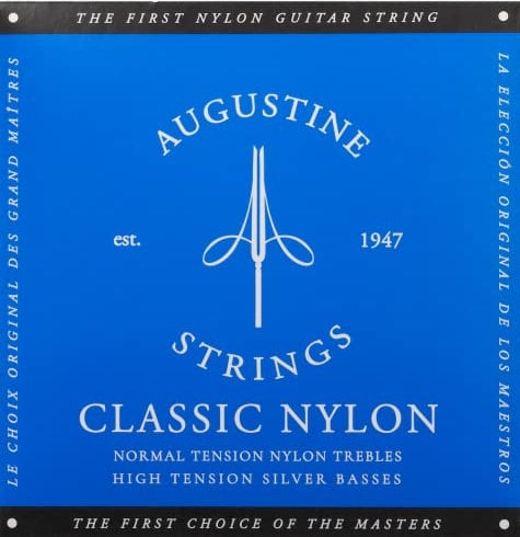 Corde per chitarra classica Augustine Classic - Blue Label alta tensione Set Blu normale/alta