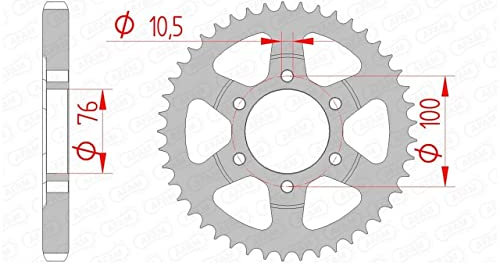 Stahl-Kettenrad AFAM 530-44Z (Silber)