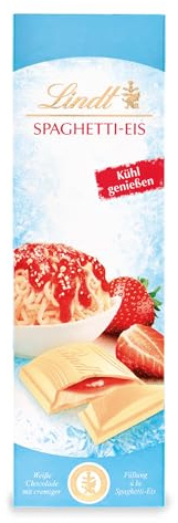 Lindt Schokolade Spaghetti-Eis | 100 g Tafel | Weiße Schokolade mit cremiger Füllung à la Spaghetti-Eis | Kühl genießen | Schokoladentafel | Schokoladengeschenk