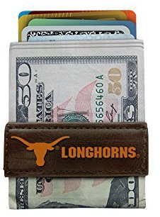 GameWear NCAA Texas Longhorns Classic Football Money Clip Wallet, One Size, Brown