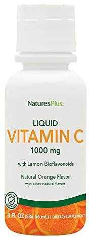 NaturesPlus Liquid Vitamin C - 1000 mg, 8 fl oz - with Lemon Bioflavonoids - Vegetarian, Gluten Free - 8 Servings