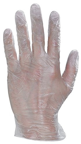 VINYL EXAMINATION GLOVES CLEAR L