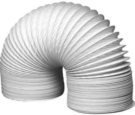 Newlec NL883D 6 150mm Diameter 3 Metre Long Flexiduct White PVC Flexible Pipe Hose Ducting for Use with Extractor Fans