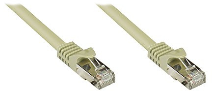 Good Connections RJ45 Ethernet LAN Patchkabel mit Cat. 7 Rohkabel und Rastnasenschutz RNS, S/FTP, PiMF, halogenfrei, 500MHz, OFC, 10-Gigabit-fähig (10/100/1000/10000-Base-T Ethernet Netzwerke) - z.B. für Patchpanel, Switch, Router, Modem - grau, 7,5 m