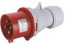 Evila - Clavija cetac 3 polos+tierra 16a 380-415v ip44 rojo