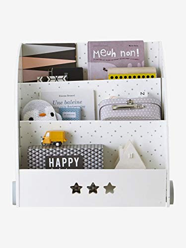Vertbaudet Bücherregal Sirius für Kinderzimmer weiß/grau ONE Size