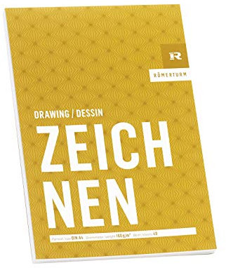 Römerturm Zeichen-Block, DIN A3, 160 g/m², hellweiß, leicht rau, kopfgeleimt, 40 Blatt, 88808850