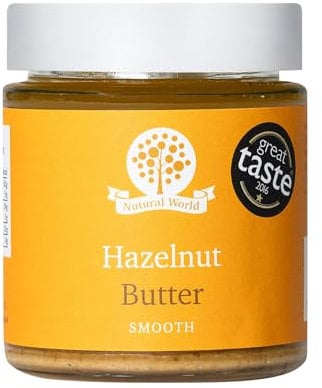 Nutural World - Smooth Hazelnut butter (170g) - 100% Pure/Single Ingredient - Great Taste Award winner